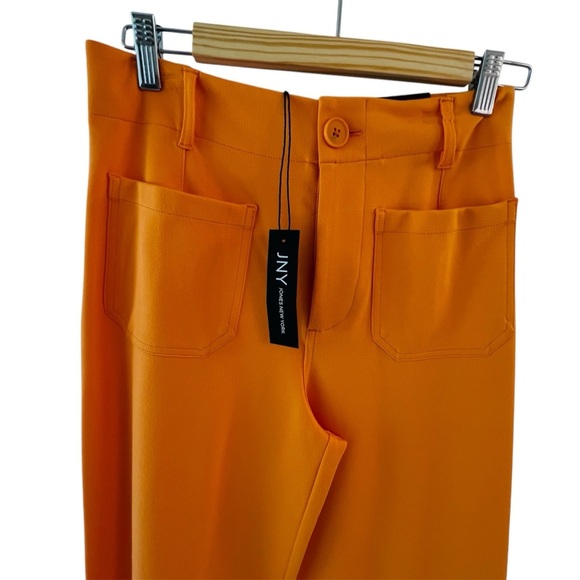 Jones New York Orange Straight Leg Pants with Elastic Waistband - Picture 2 of 5